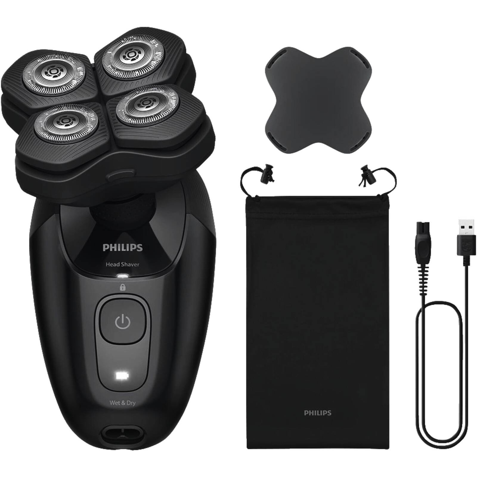 Philips Head Shaver Pro 5000 Series HS5980 Kopfrasierer schwarz