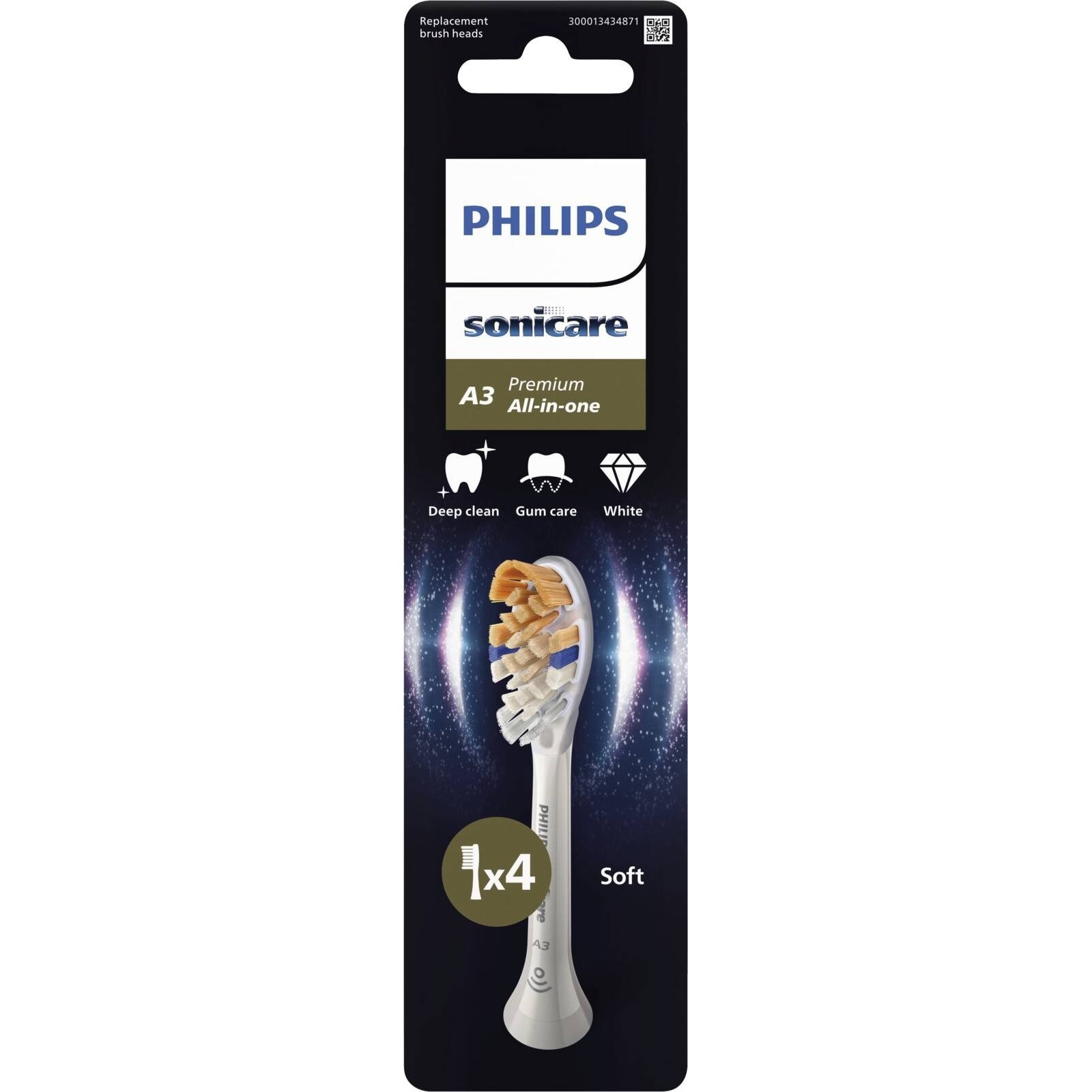 Philips Sonicare A3 Premium All-in-One HX9094/87 Bürstenköpfe 4 Stück weiß