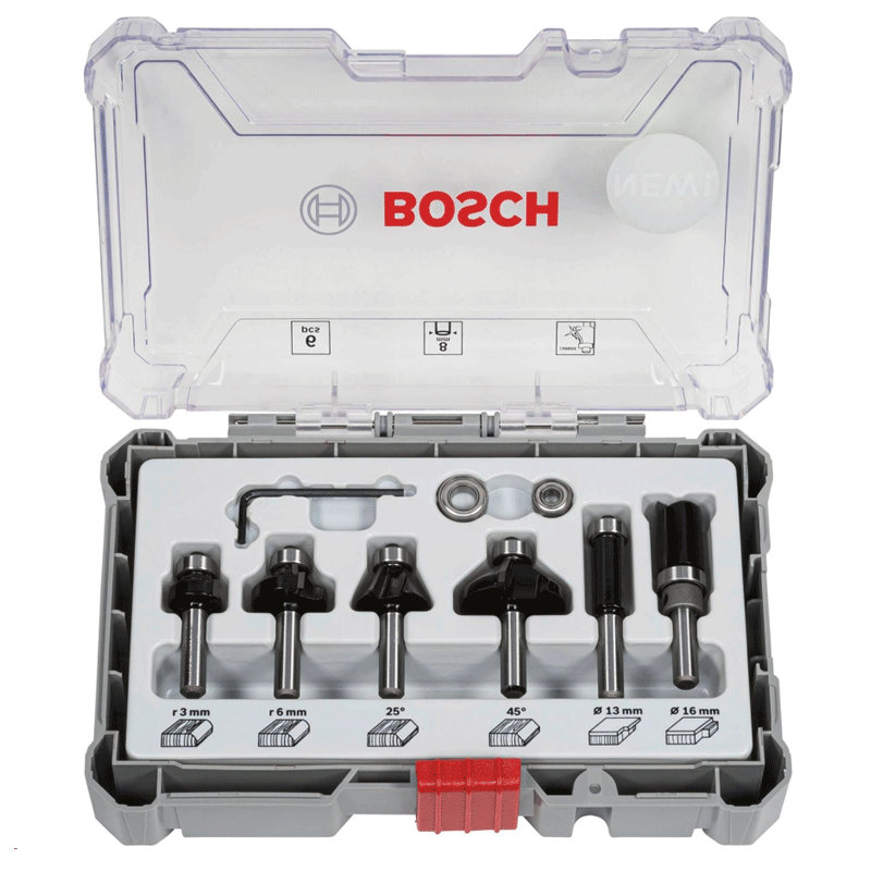 Bosch Fräser-Set Trim&Edging 6tlg.