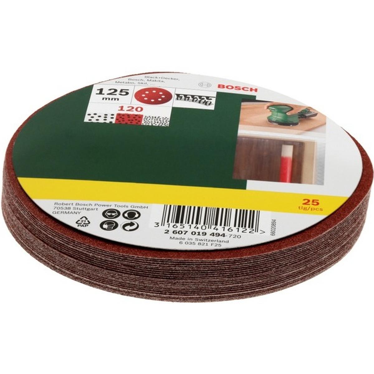 Bosch Schleifblatt-Set 25-teilig Körnung 120