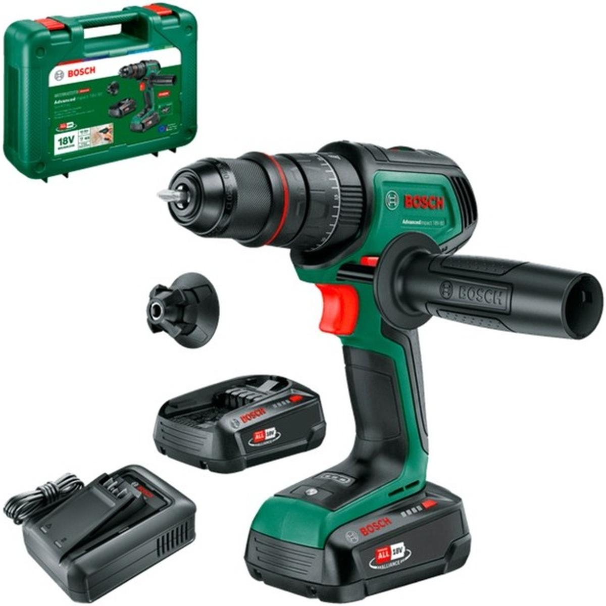 Bosch AdvancedImpact 18V-80 QuickSnap Akku-Schlagbohrschrauber 2x 2,5Ah + Ladegerät