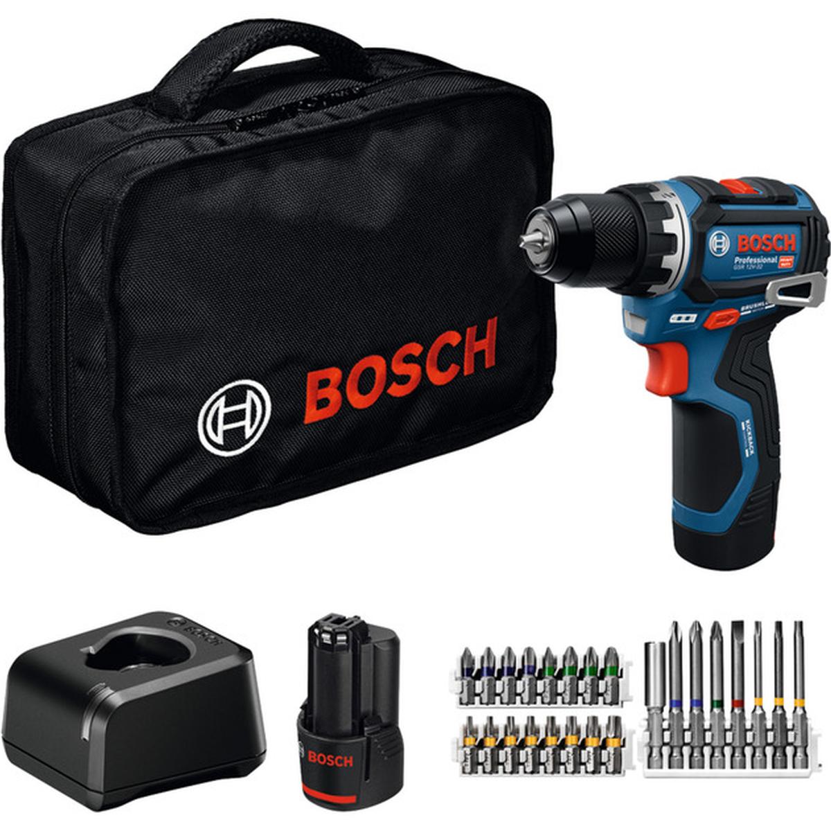 Bosch Professional GSR 12V-32 Akku-Bohrschrauber mit Werkzeugtasche