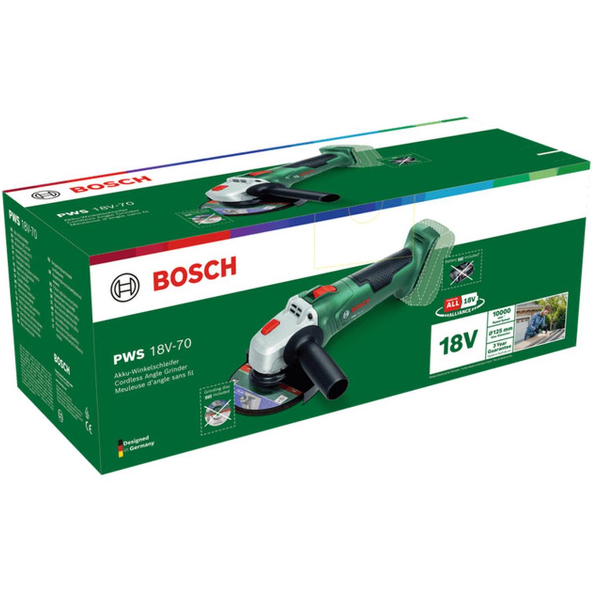 Bosch PWS 18V-70 125mm Akku-Winkelschleifer