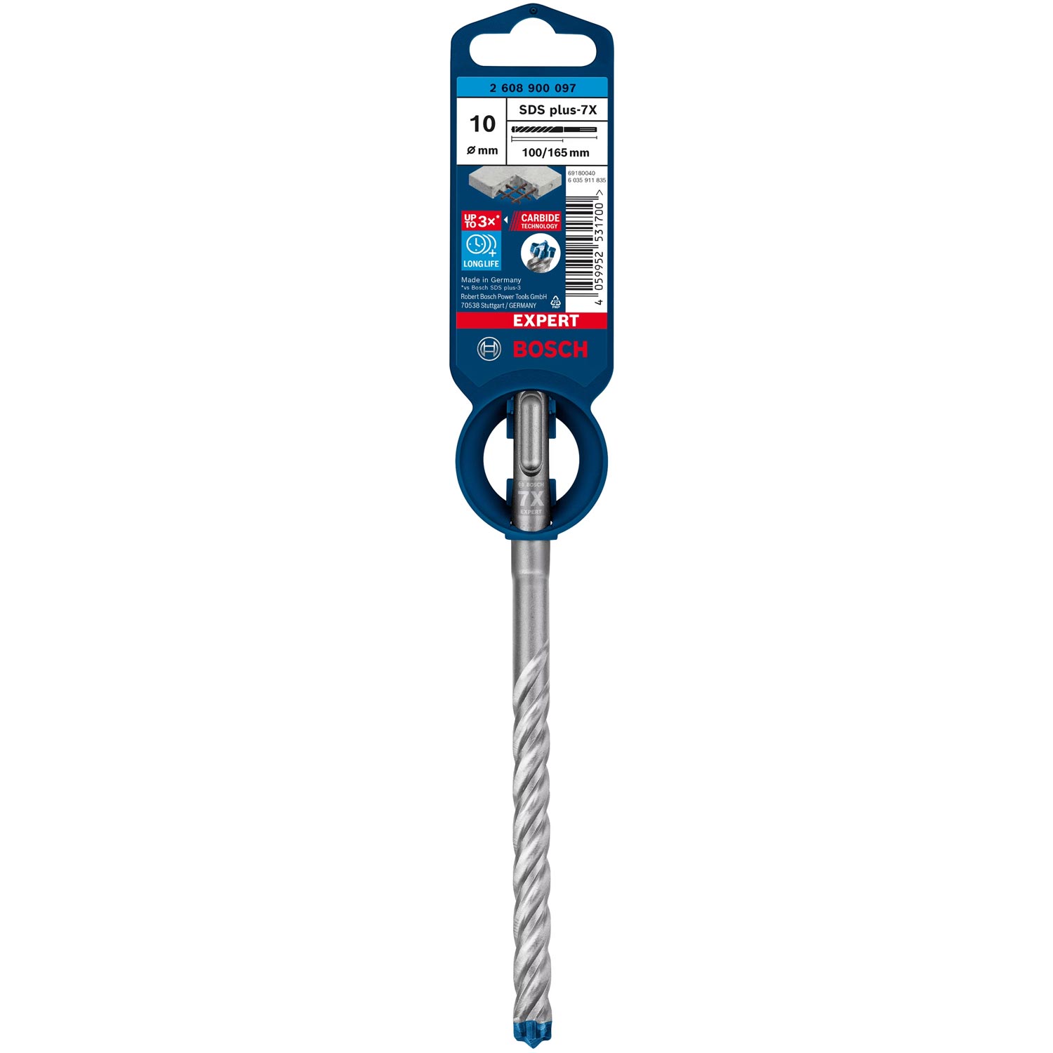 Bosch Expert 7X SDS-plus Hammerbohrer 10x165mm