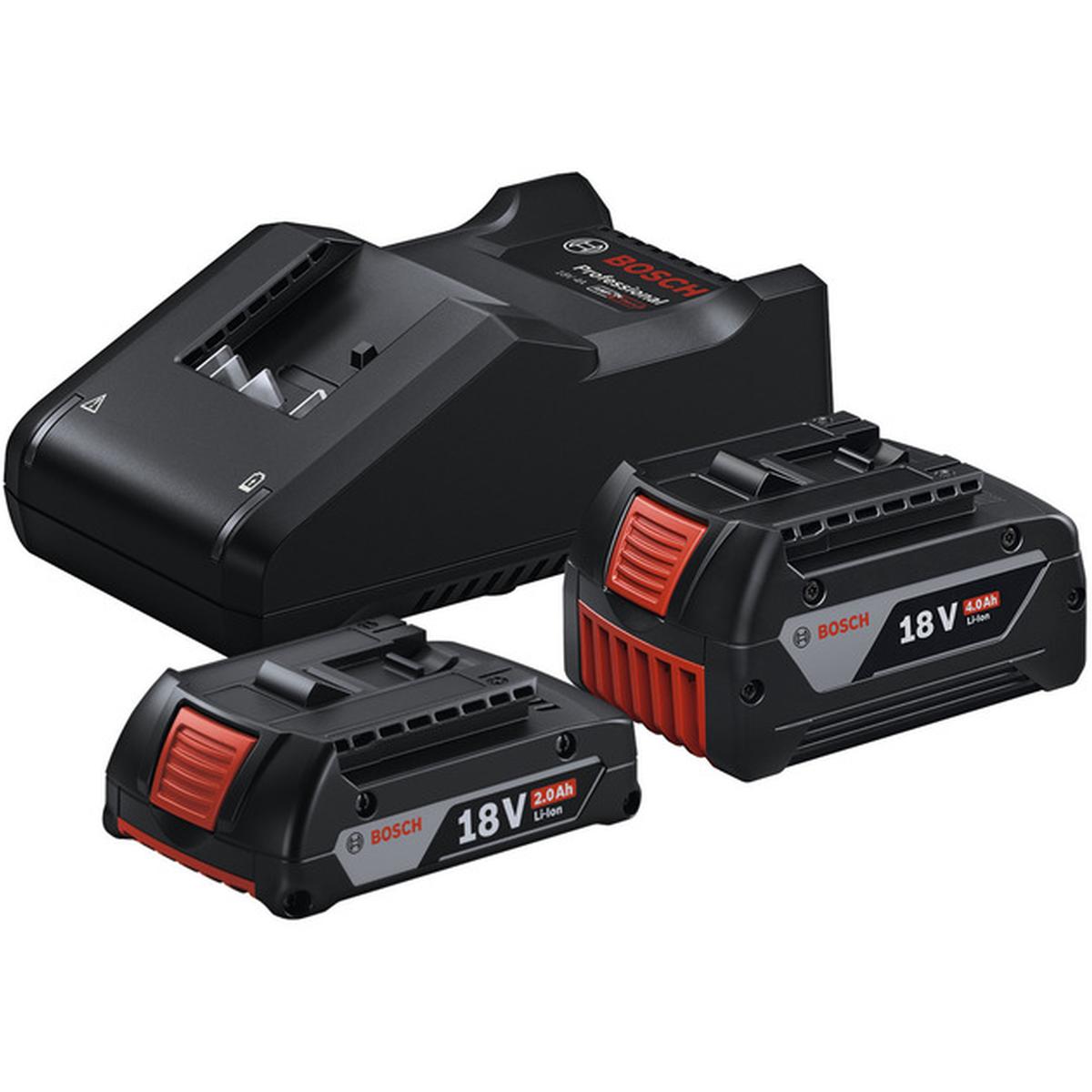 Bosch Professional 18V Starter-Set 2x 4,0Ah mit GAL 18V-40
