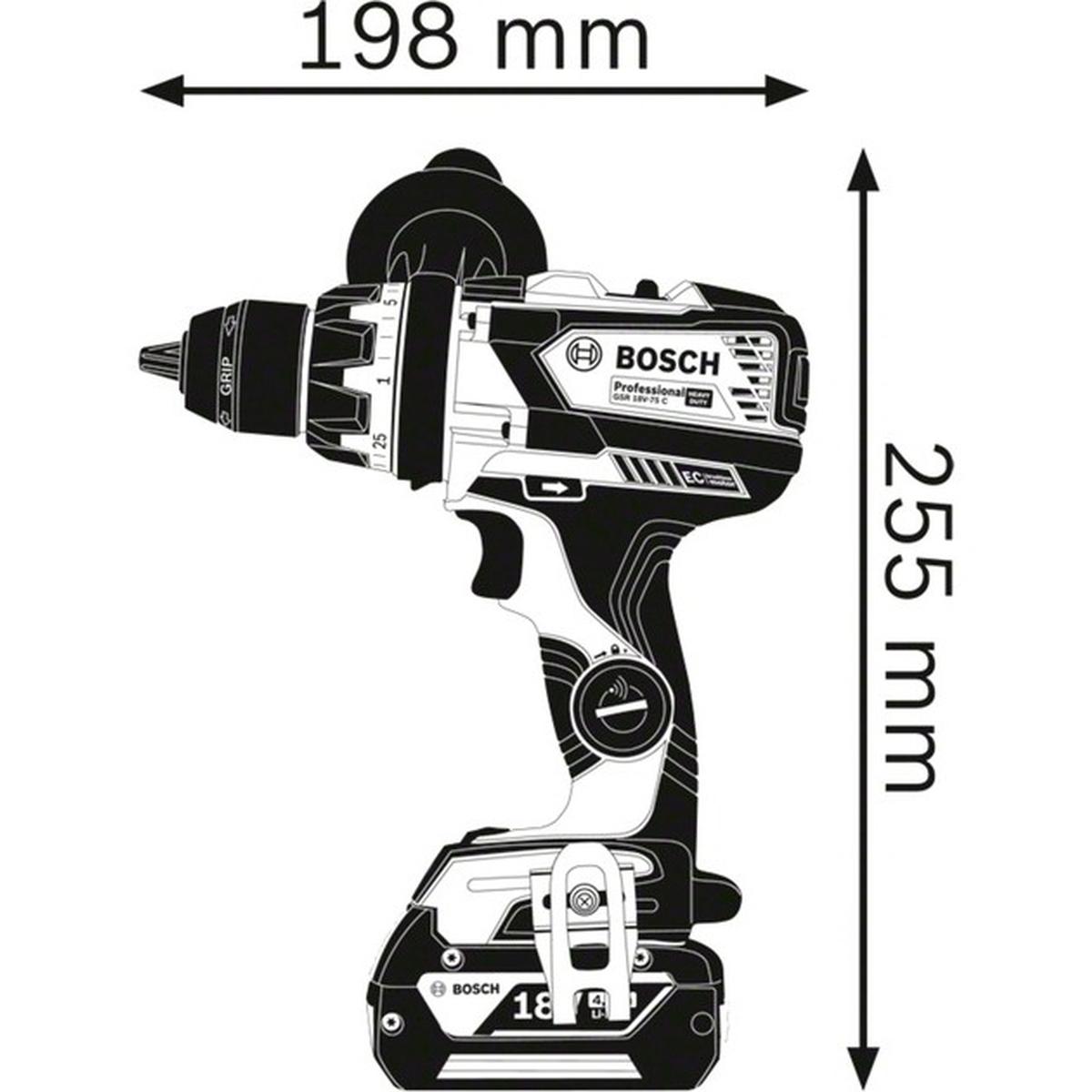 Bosch Professional GSR 18V-110 C 18V Akku-Bohrschrauber 110Nm