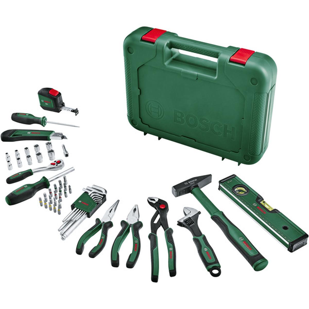 Bosch Advanced Handwerkzeug-Set 52-teilig mit Werkzeugkoffer grün