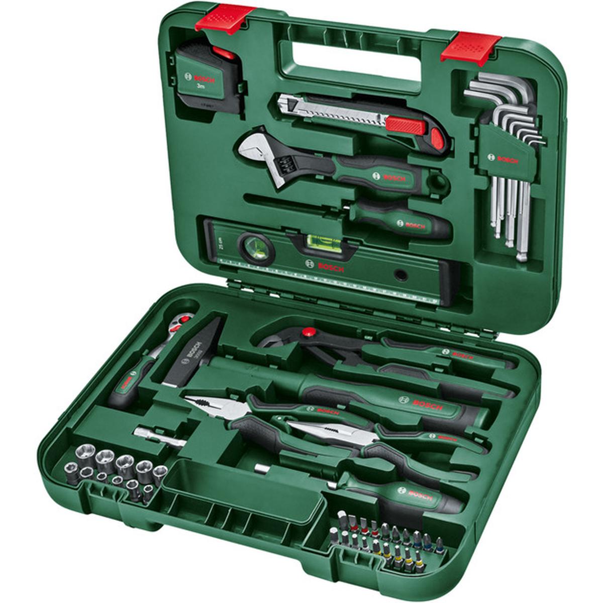 Bosch Advanced Handwerkzeug-Set 52-teilig mit Werkzeugkoffer grün