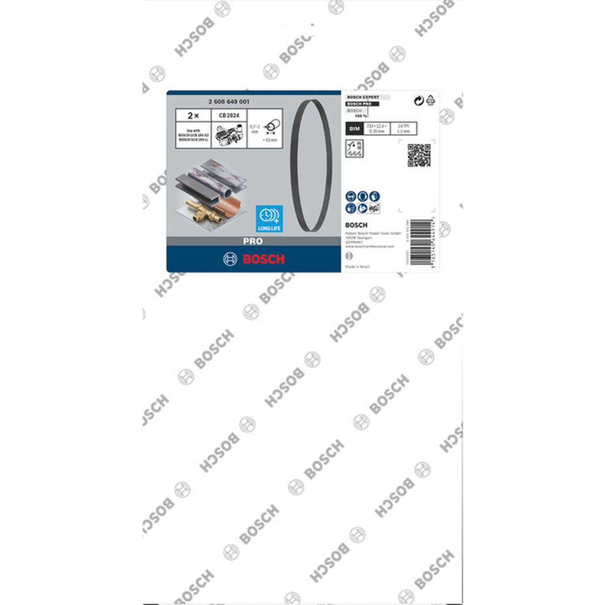 Bosch Professional CB 2824 BIM 733mm Bandsägeblatt 2 Stück für GCB 18 V-LI