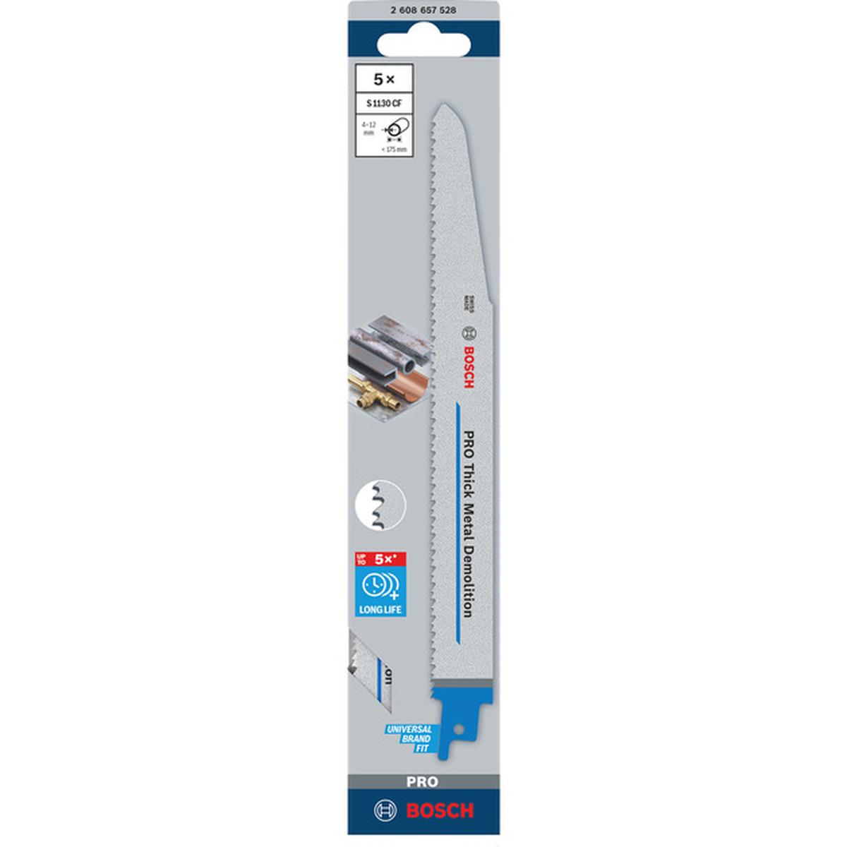Bosch Professional Endurance for HeavyMetal S 1130 CF 225mm Säbelsägeblatt 5 Stück