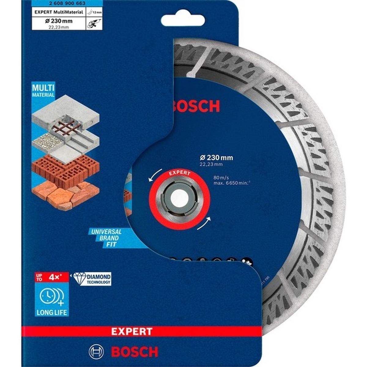 Bosch Expert 2608900663 Multi Material 230mm Diamant-Trennscheibe