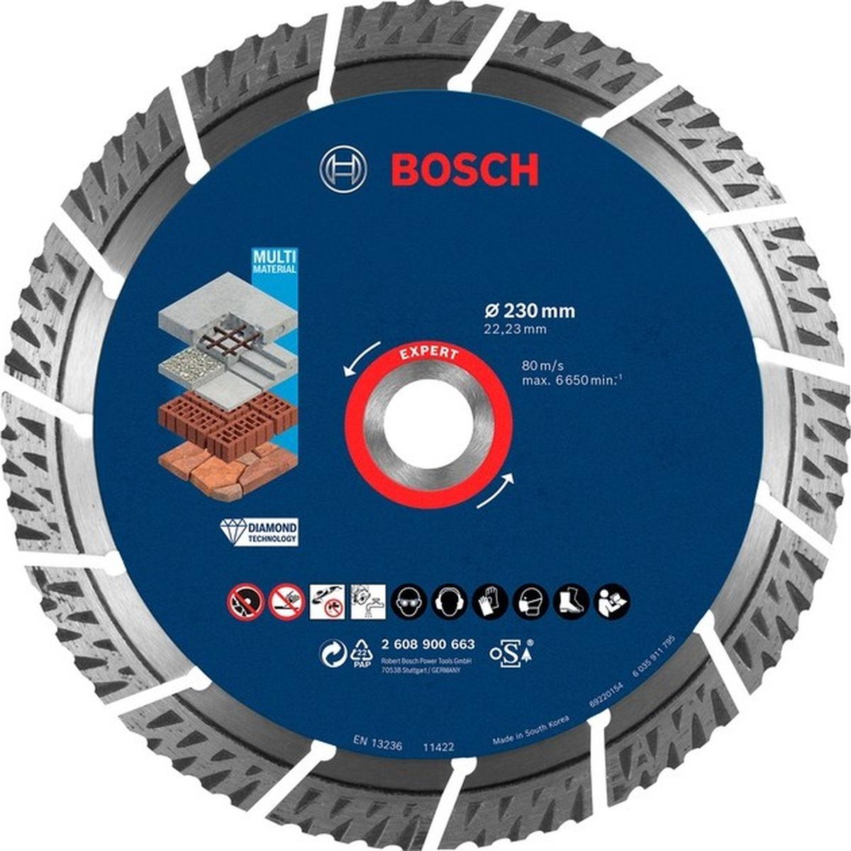 Bosch Expert 2608900663 Multi Material 230mm Diamant-Trennscheibe