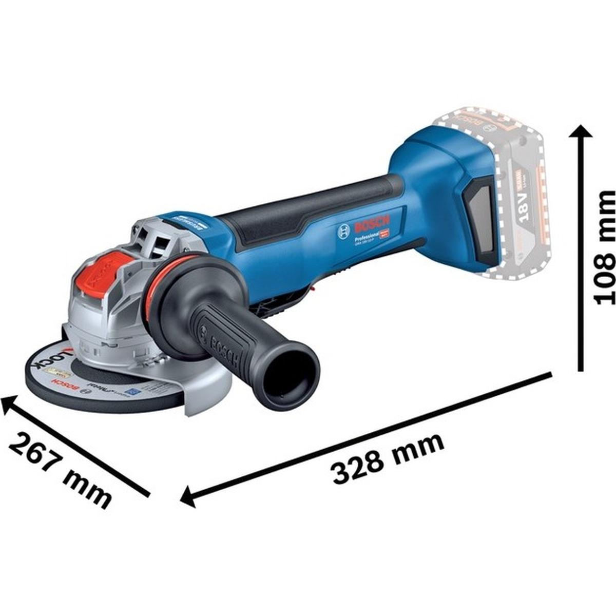 Bosch Professional GWX 18V-10 P X-LOCK Akku-Winkelschleifer blau/schwarz