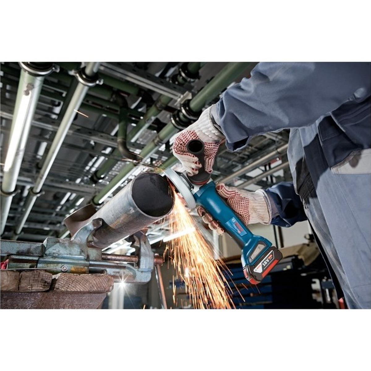Bosch Professional GWX 18V-10 P X-LOCK Akku-Winkelschleifer blau/schwarz
