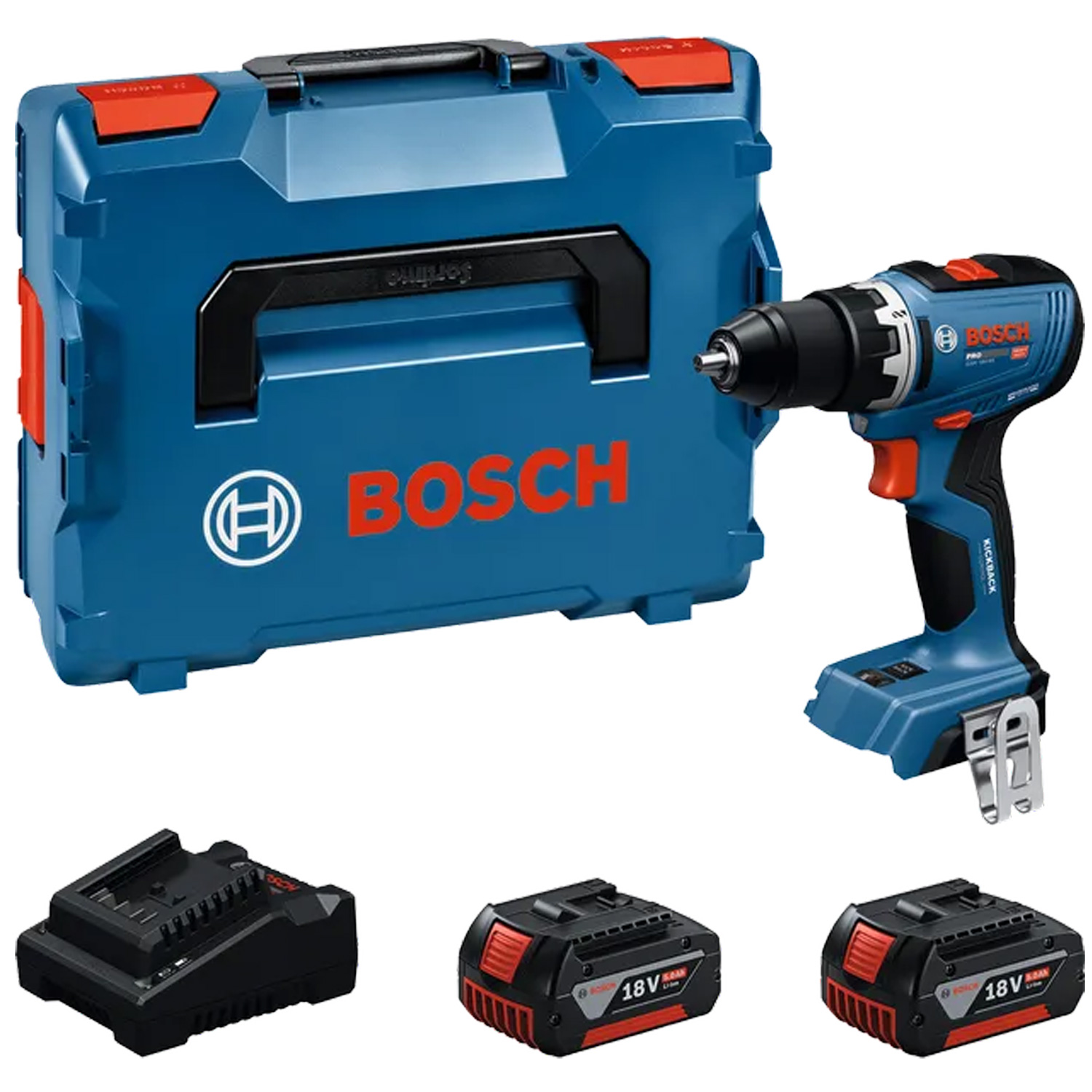 Bosch Professional GSR 18V-65 18V 2x2,0Ah Akku-Bohrschrauber L-Case