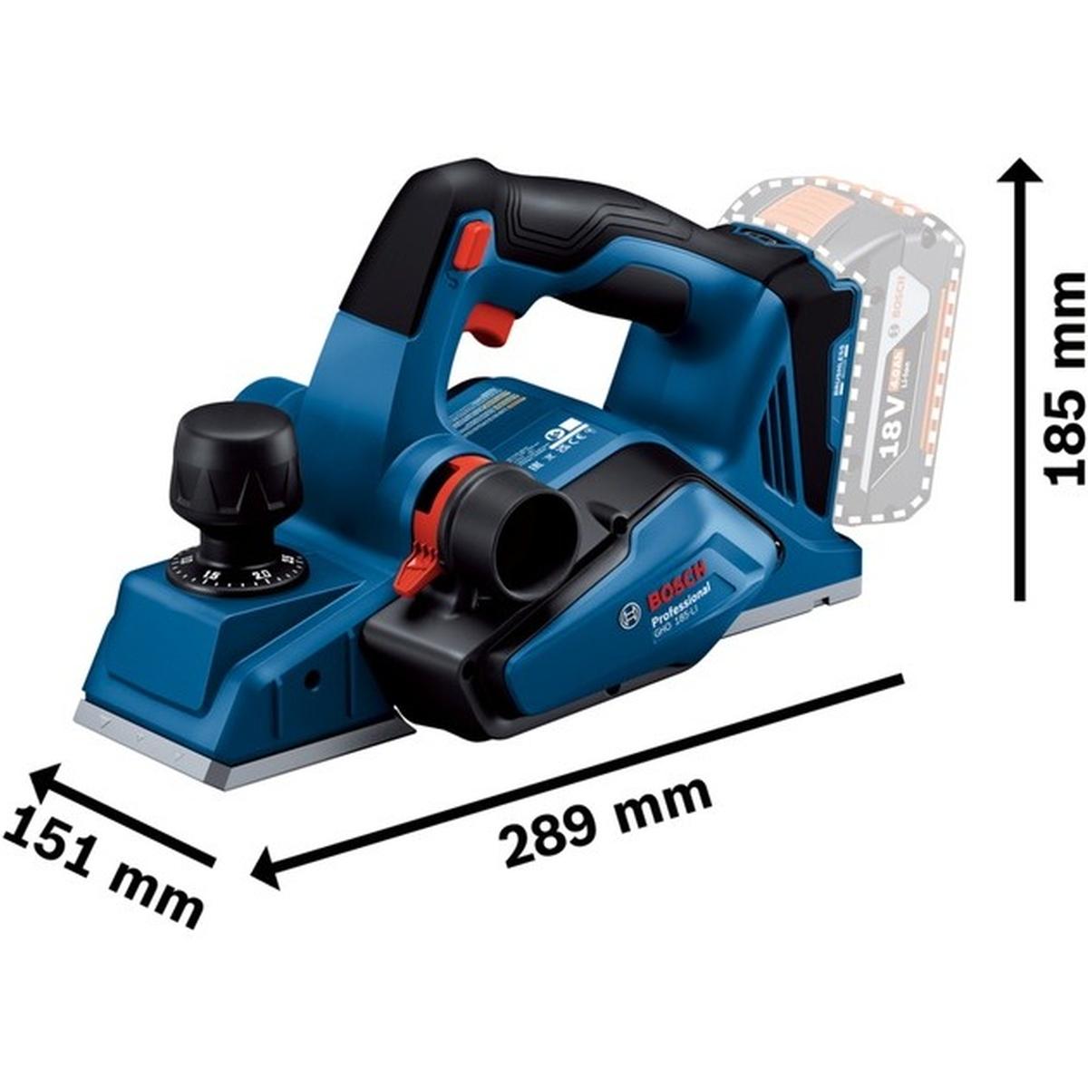 Bosch Professional GHO 18V-26 18V Akku-Hobel ohne Akku L-BOXX