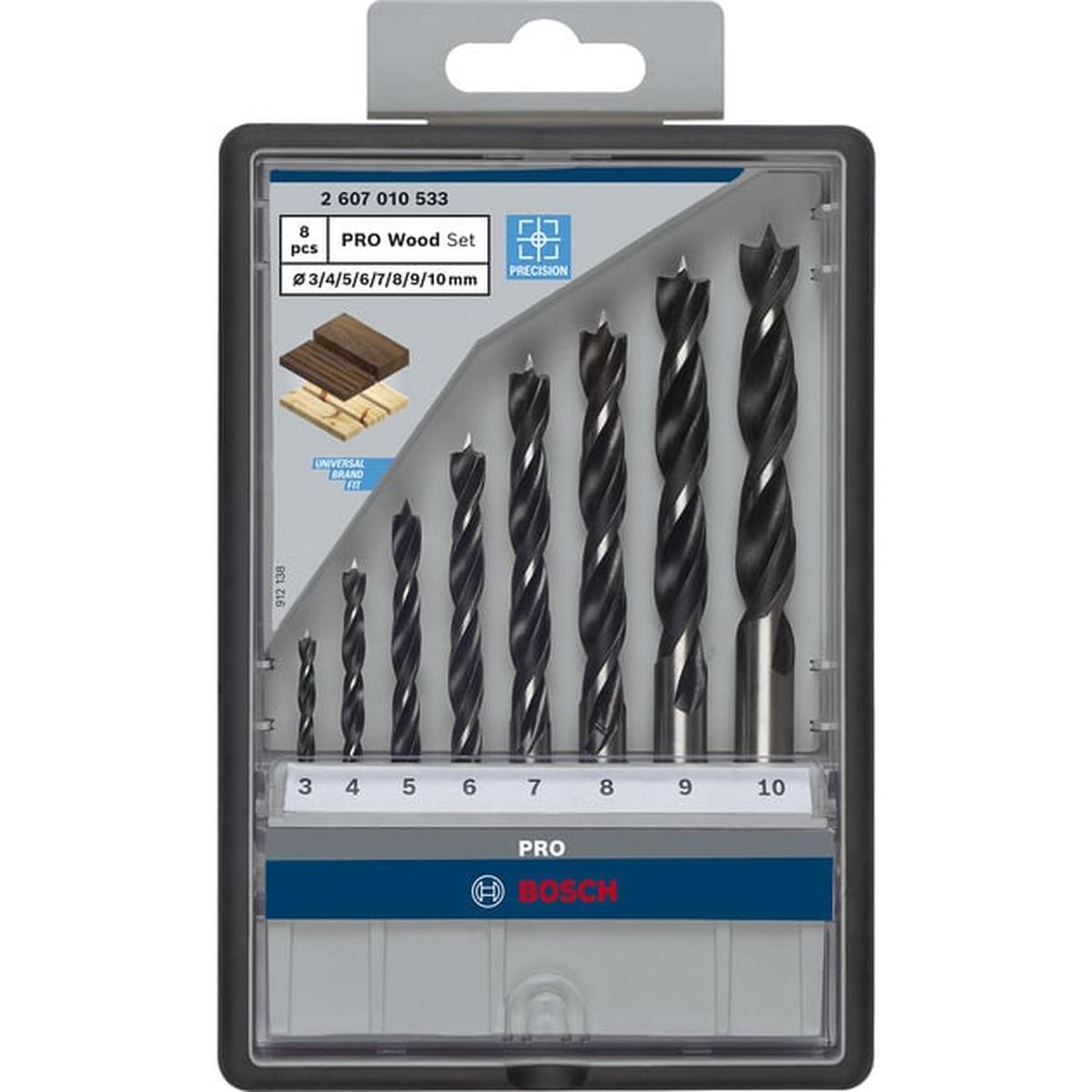 Bosch Professional Robust Line Holzspiralbohrer-Set 8-tlg.