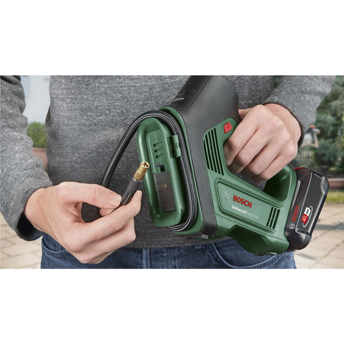 Bosch UniversalPump 18V Akku-Luftpumpe Set mit 2,0Ah Akku grün/schwarz