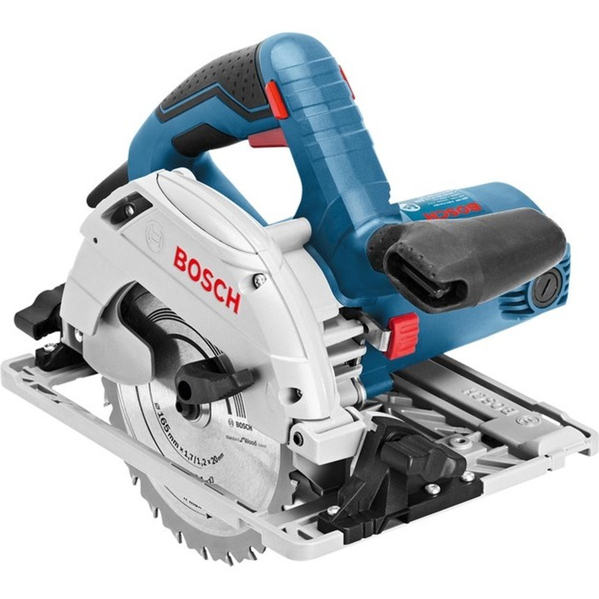 Bosch Professional GKS 55 + GCE Handkreissäge mit FSN 1400 Führungsschiene