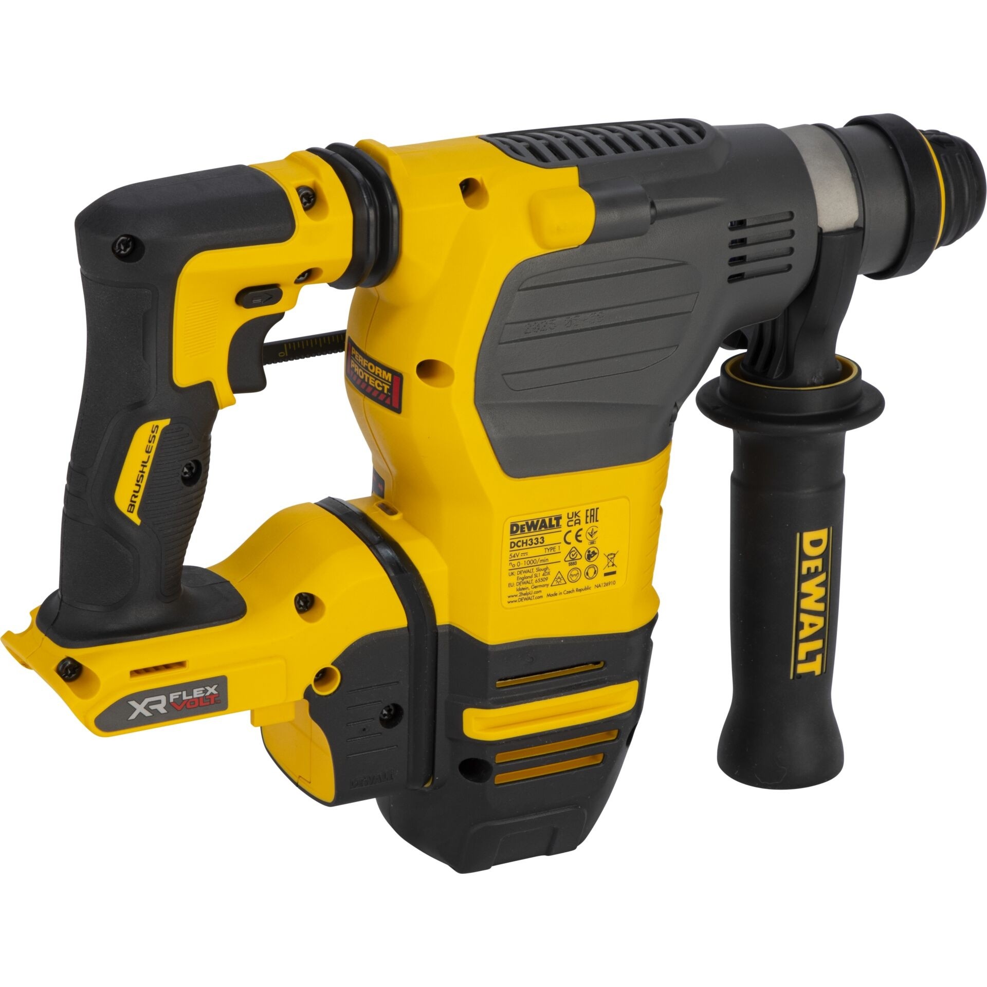 DeWalt DCH333X2-QW 54V SDS-plus Akku-Kombihammer schwarz/gelb