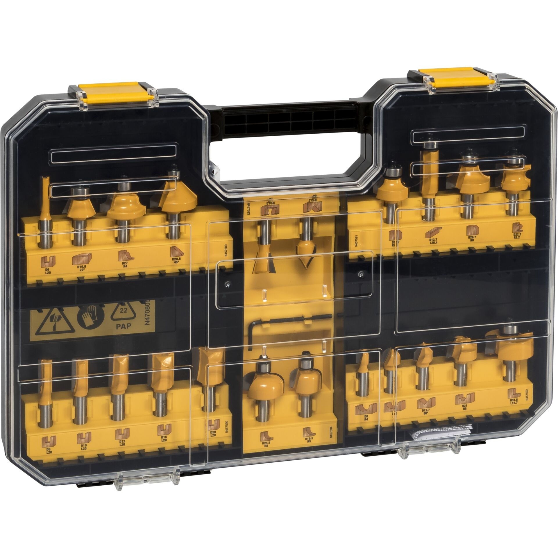 DeWalt DT90017-QZ Fräser-Set 22-teilig