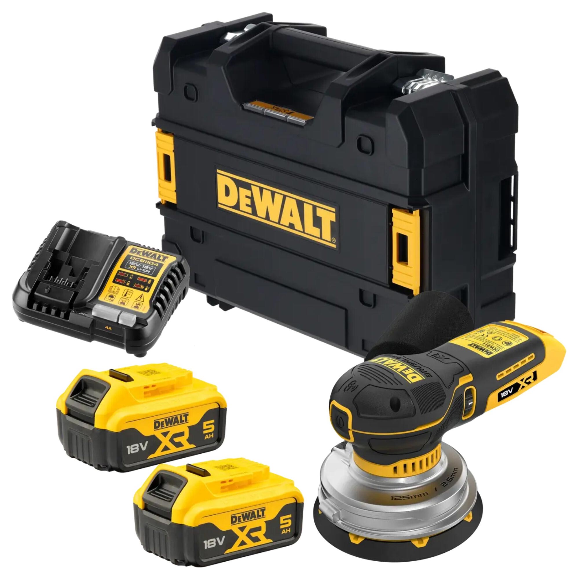 DeWalt DCW211P2 18V 2x 5,0Ah 125mm Akku-Exzenterschleifer