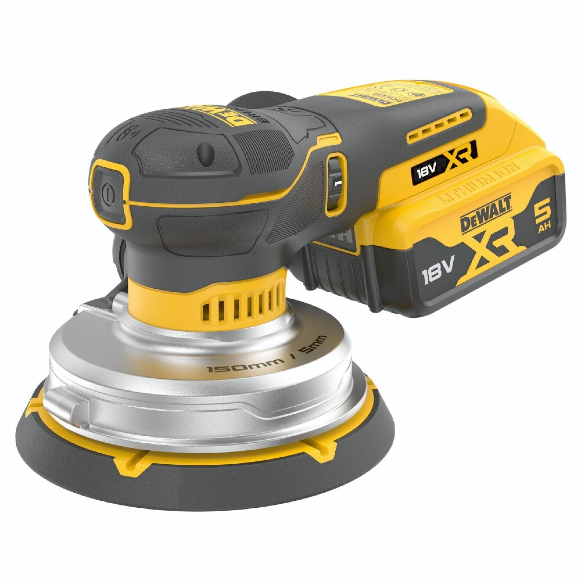 DeWalt DCW230P2 18V 2x 5,0Ah 150mm Akku-Exzenterschleifer