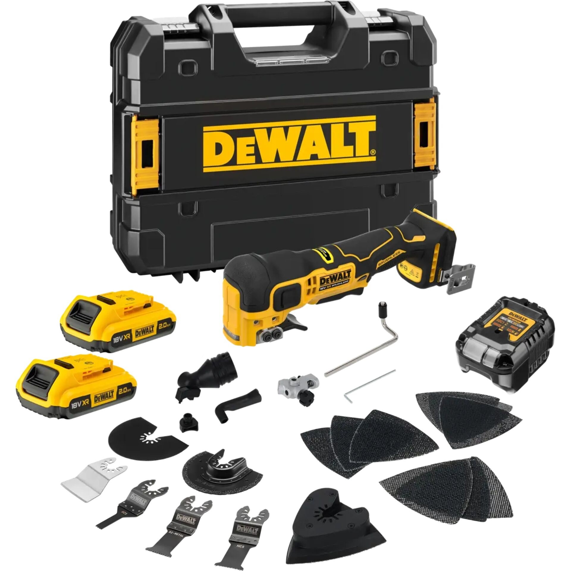 DeWalt DCS358D2 18V XR Akku-Multifunktionswerkzeug mit 2x 2,0Ah Akku