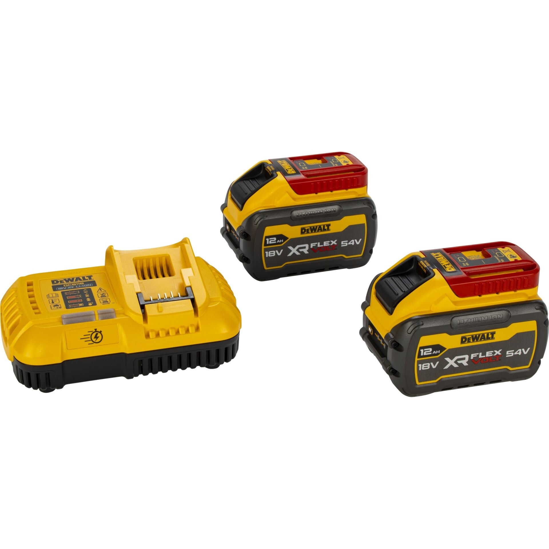 DeWalt DCB118XY2-QW Tabless Akku-Starter-Set mit Ladegerät und 2 Akkus