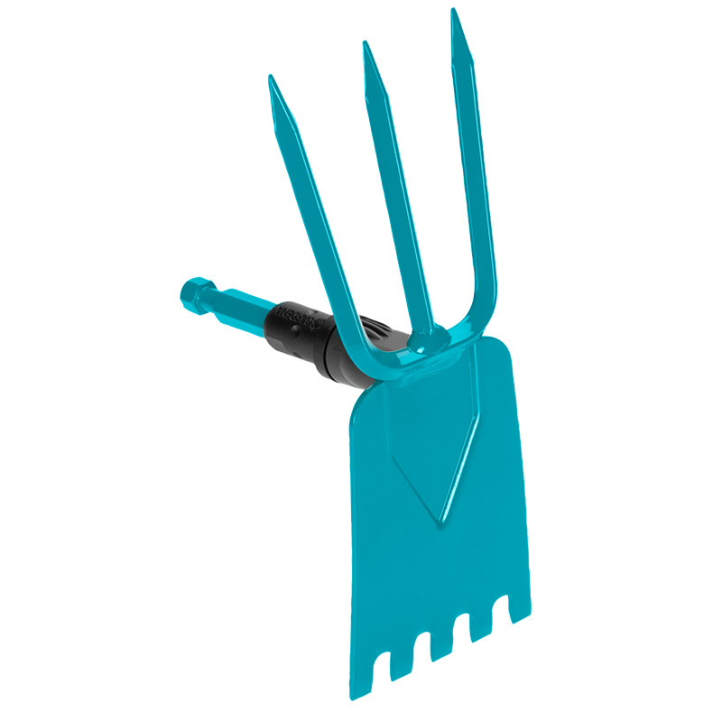 GARDENA 03219-20 combisystem-Gartenhacke, ger. Blatt, 3 Zinken, 9 cm breit