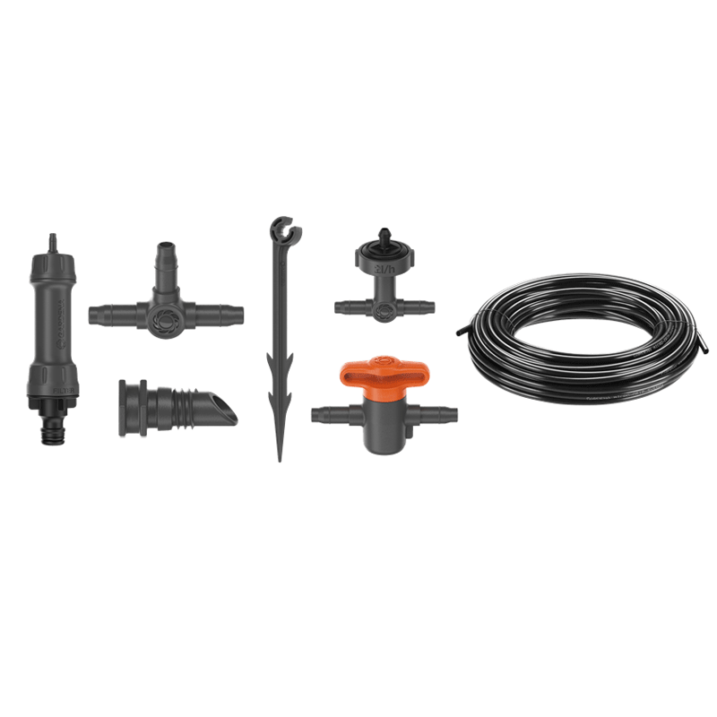 GARDENA 13401-20 Micro-Drip-System Tropfbewässerung Set Balkon (15 Pflanzen)