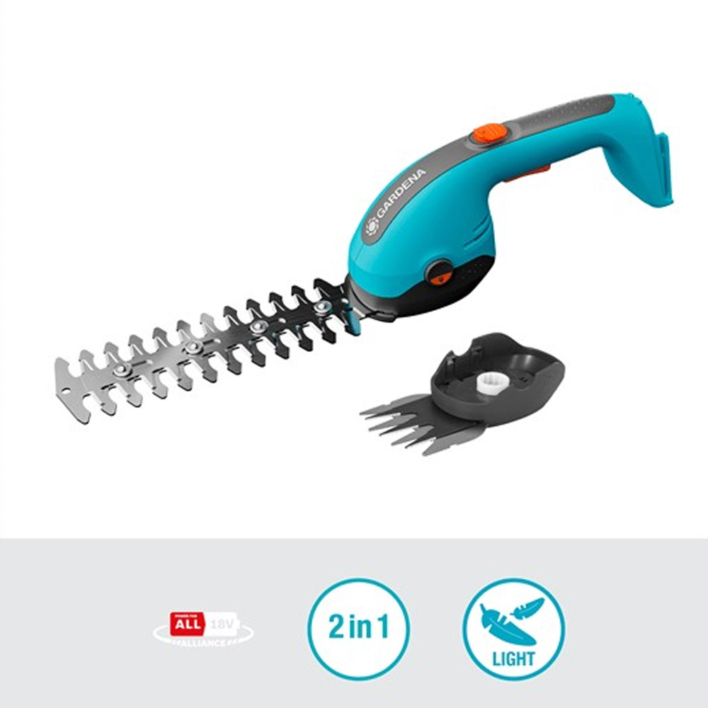 GARDENA 14750-55 Akku-Gras- und Strauchschere PowerCut 20/18V P4A solo