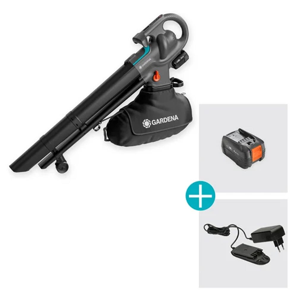 GARDENA 14895-20 Akku-Laubsauger/-Bläser PowerJetCollect 18V P4A Ready-To-Use Set