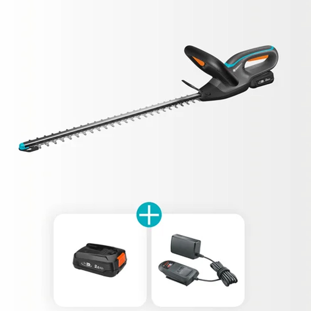 GARDENA 14735-20 Akku-Heckenschere EasyCut 55/18V P4A Ready-To-Use Set
