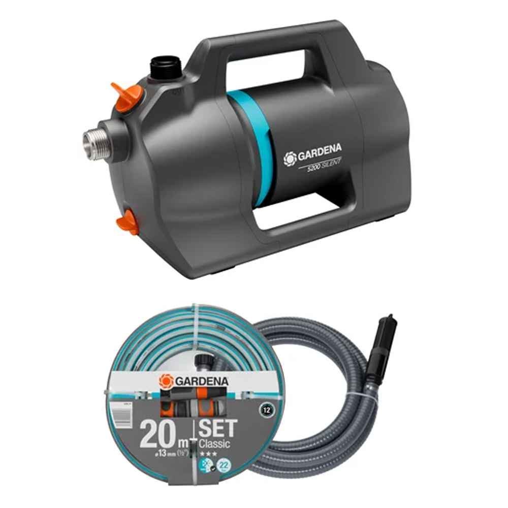 GARDENA 09085-20 Gartenpumpe 5200 Silent Set