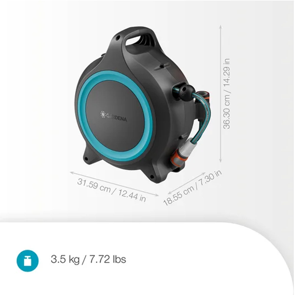 GARDENA 18690-20 Mobile Schlauchbox MoveMatic, 12 m + 1,5 m
