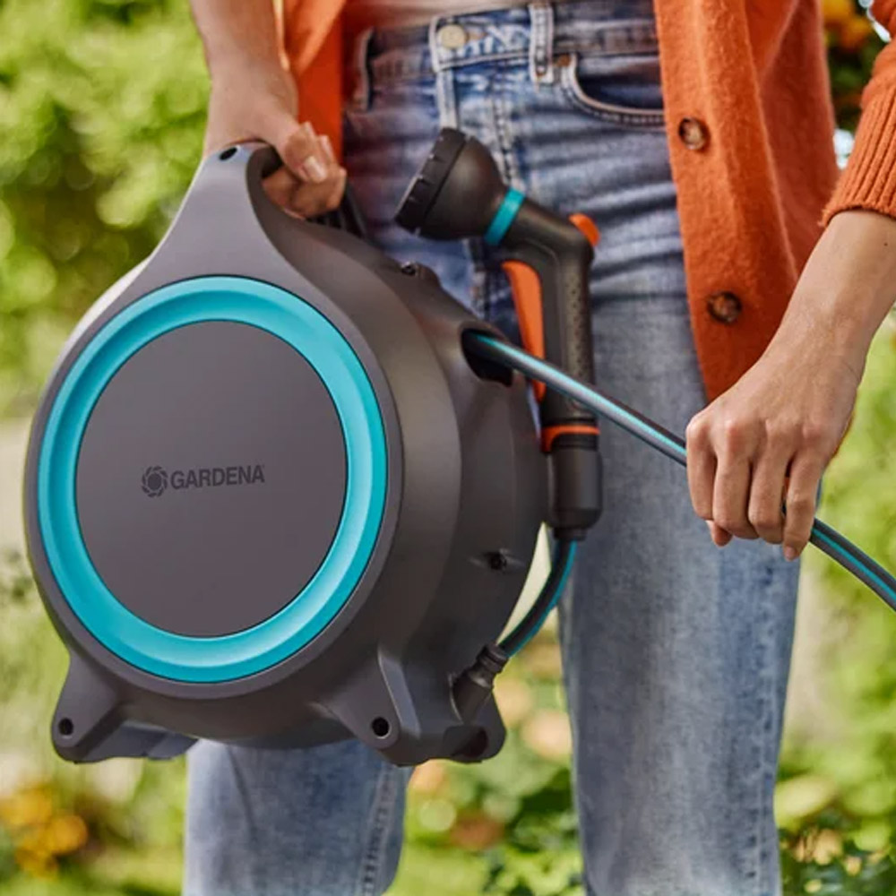 GARDENA 18690-20 Mobile Schlauchbox MoveMatic, 12 m + 1,5 m