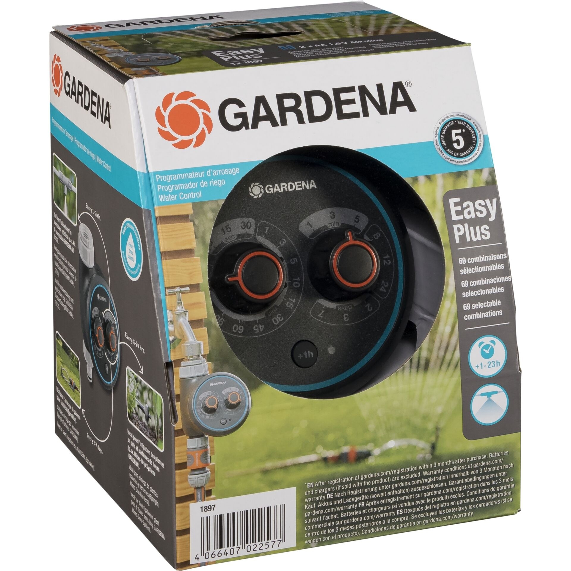 Gardena 01897-20 Water Control Easy Plus Bewässerungscomputer