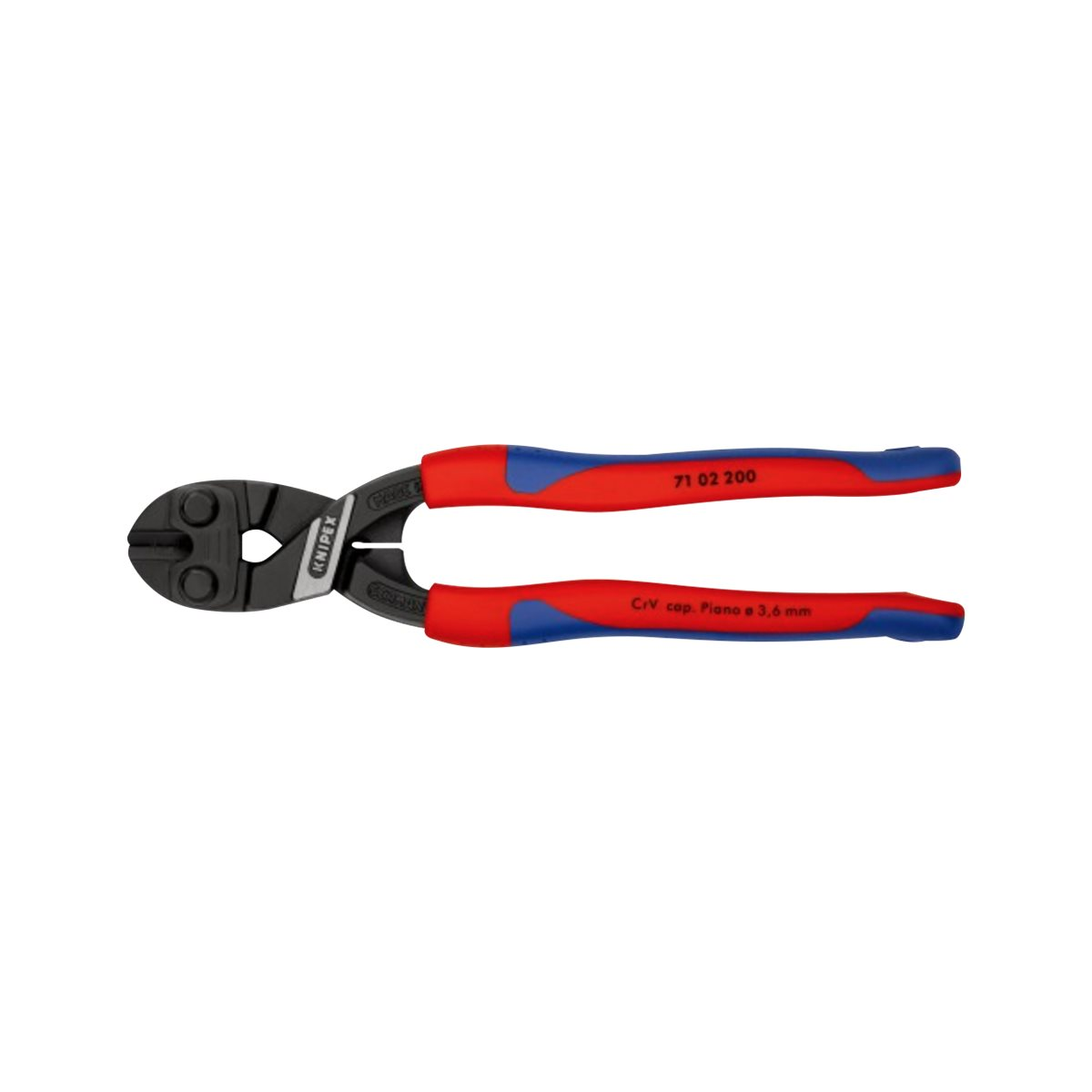KNIPEX 71 02 200 CoBolt Kompakt-Bolzenschneider 200 mm schwarz