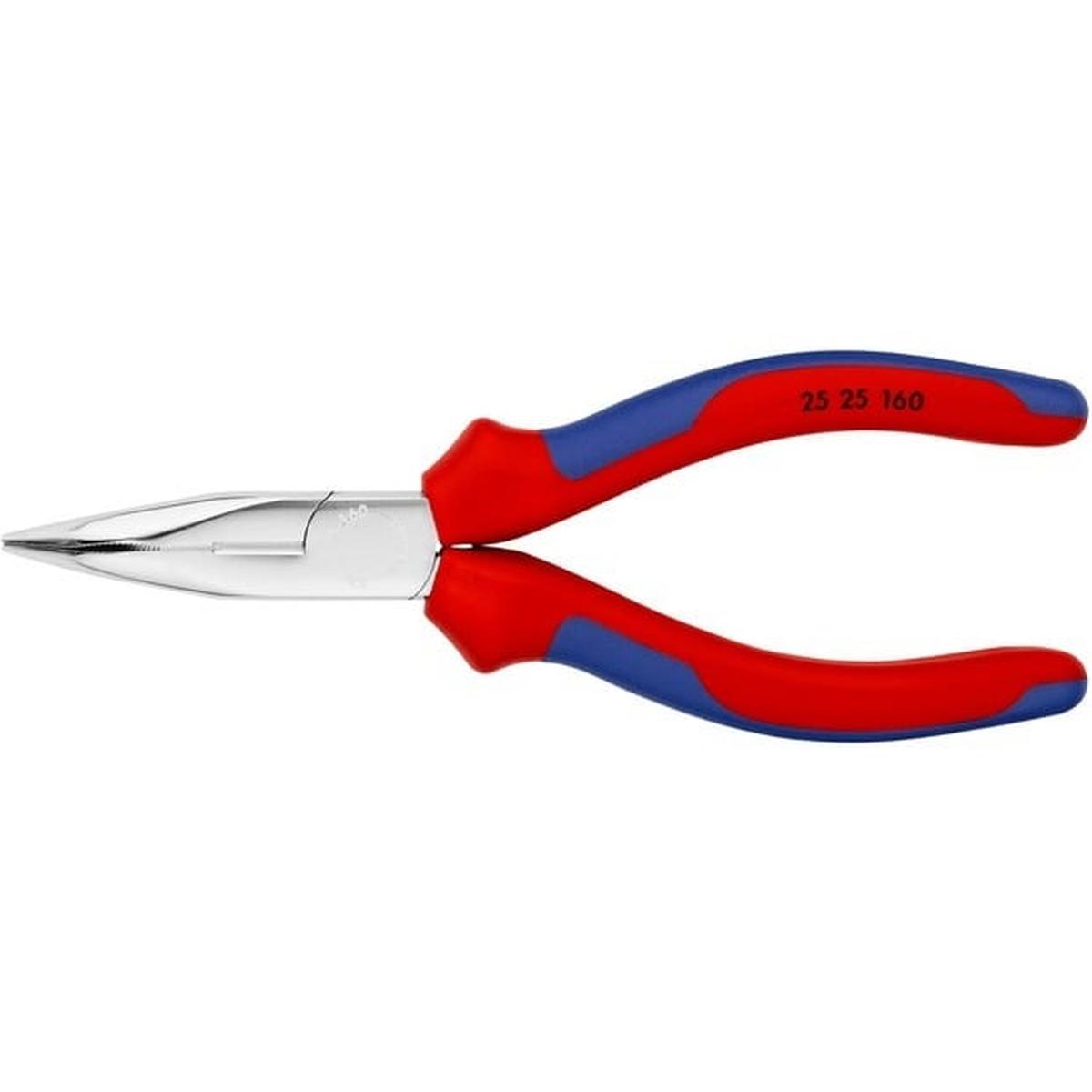 KNIPEX 25 25 160 Flachrundzange mit Schneide gebogen 160mm