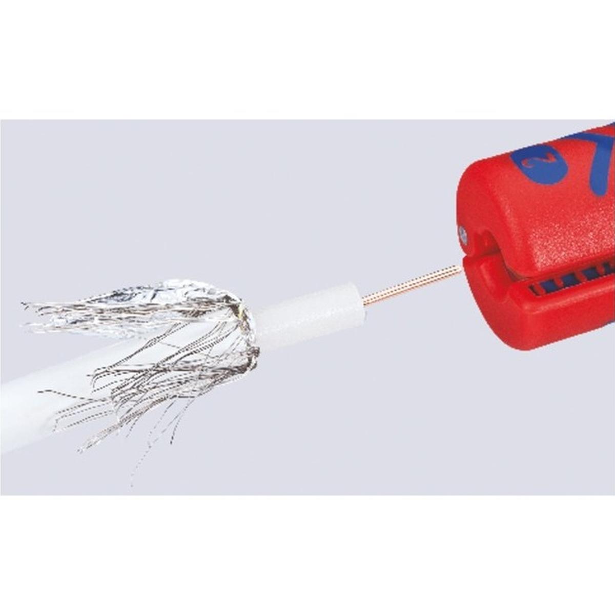 KNIPEX 16 60 100 SB Abisolierwerkzeug für Koaxialkabel
