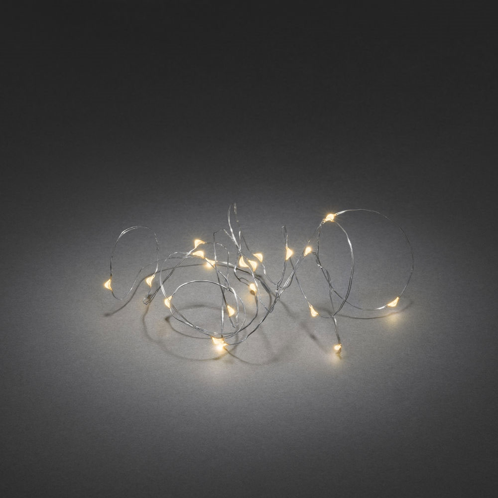 Konstsmide Micro-LED-Lichterkette mit Timer bernstein/silber (1460-890)
