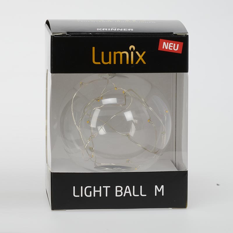 Krinner Lumix Light Ball M bernstein Christbaumkugel