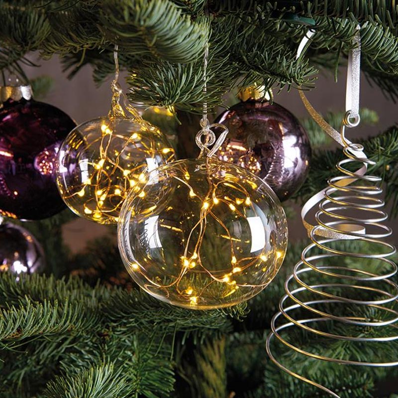 Krinner Lumix Light Ball M rot Christbaumkugel