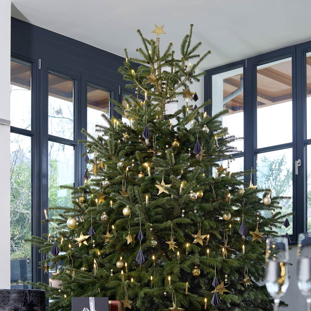 Krinner Lumix SuperLight Pearls Mini Erweiterungs-Set Kabellose Christbaumkerzen gold