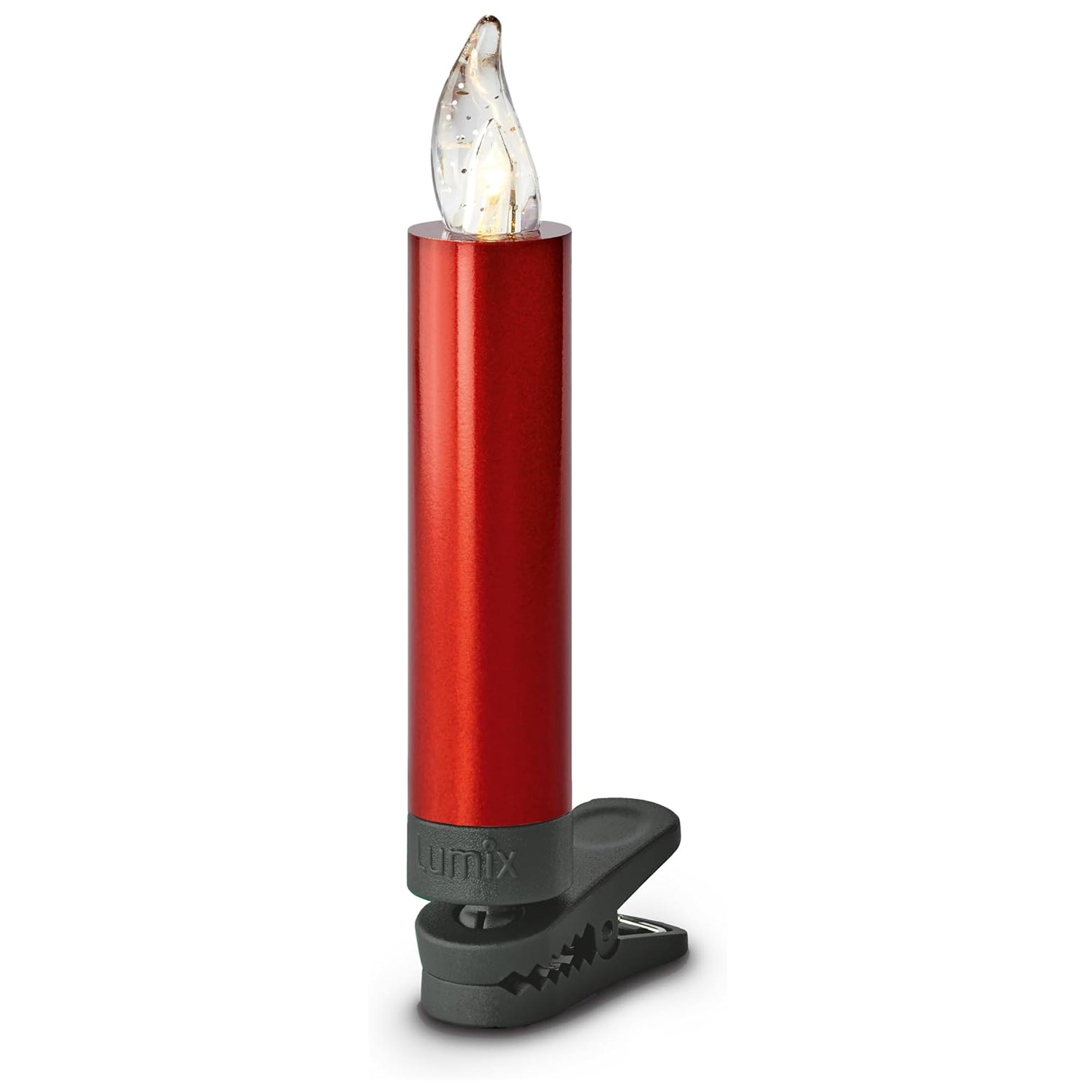 Krinner Lumix Basic Mini rot 10er Basis-Set Kabellose Christbaumkerze