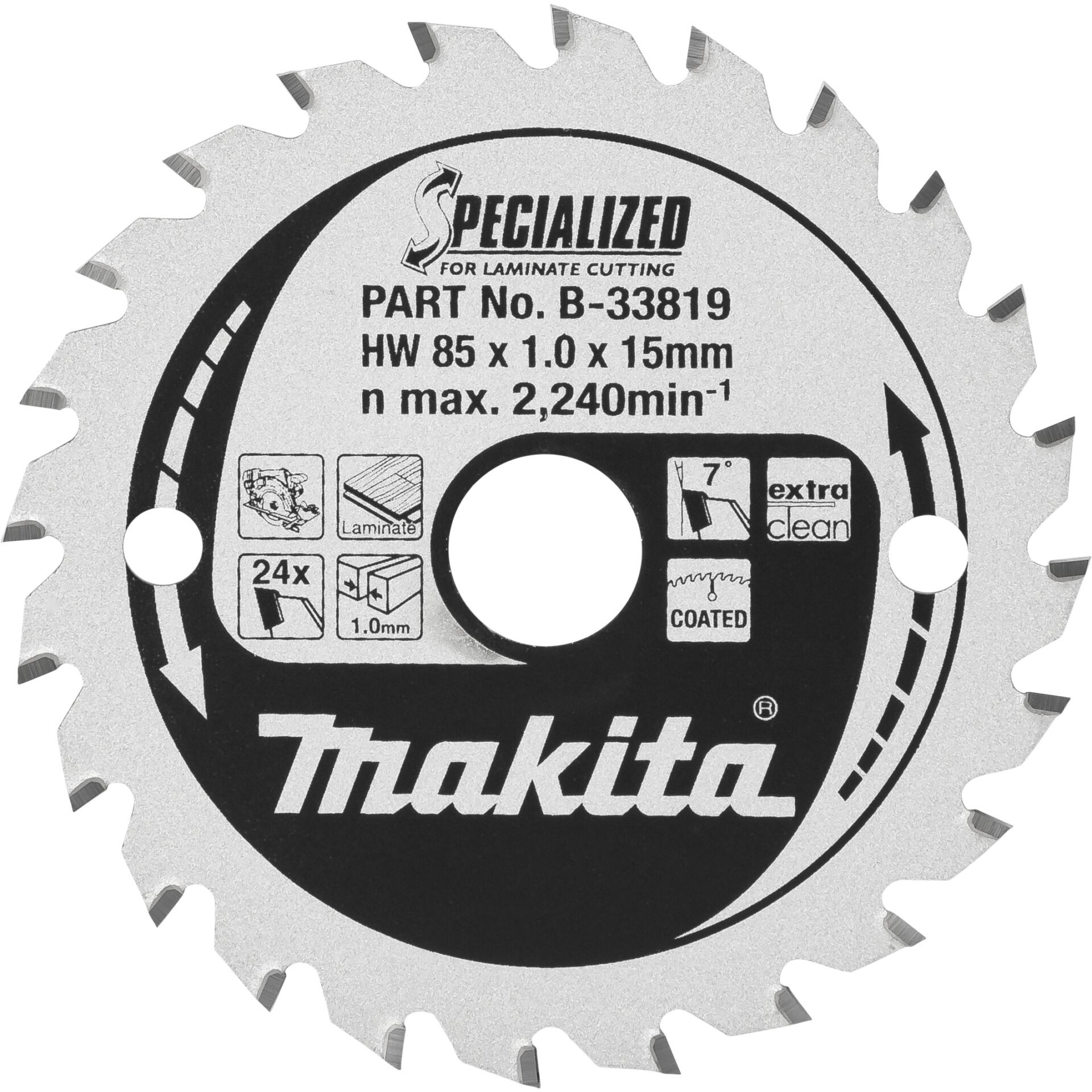 Makita B-33819 Specialized Sägeblatt 85x15mm 24Z