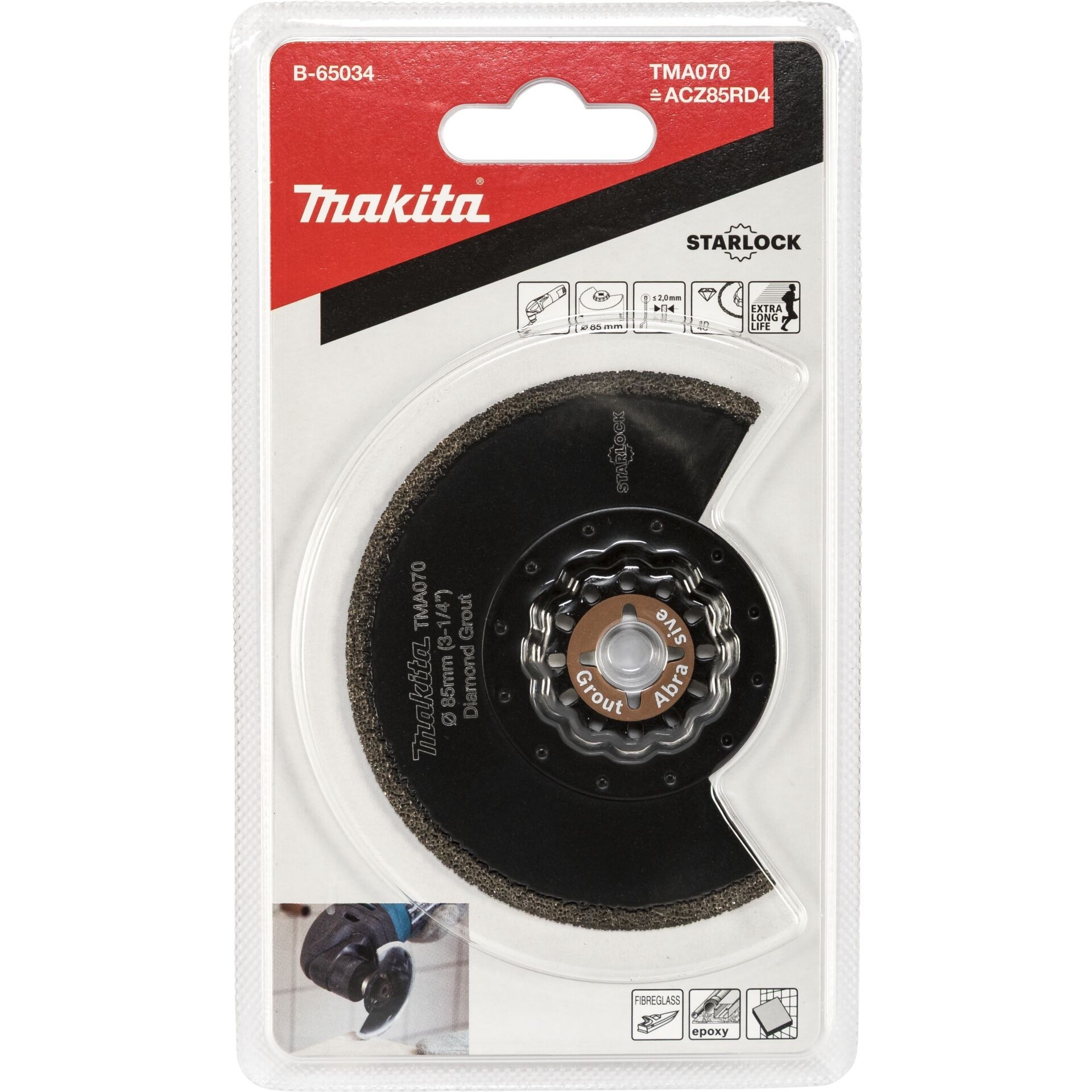 Makita B-65034 TMA070 STARLOCK Diamant-Segmentsägeblatt 85mm