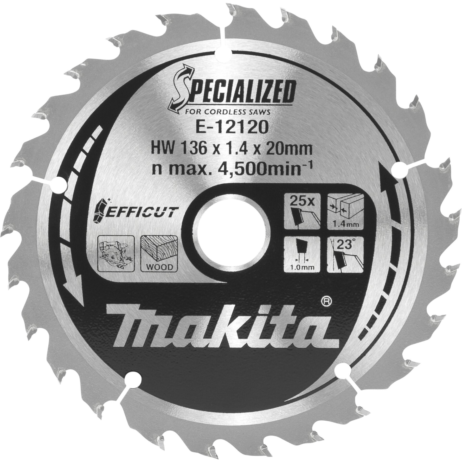 Makita E-12120 EFFICUT Kreissägeblatt 136x20mm 25 Zähne