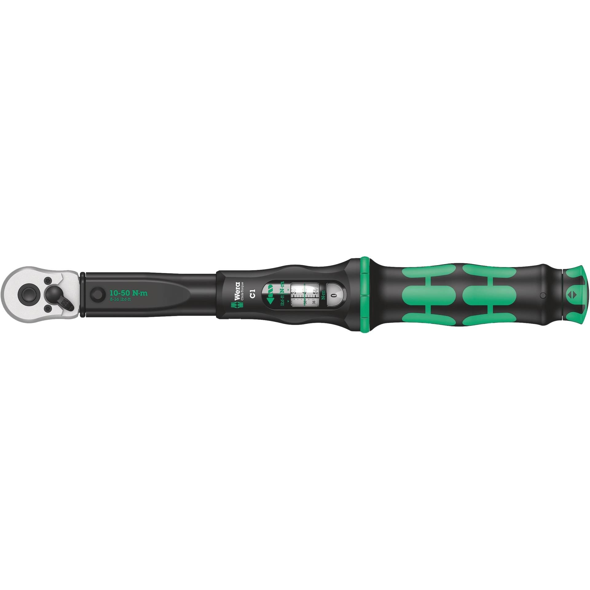 Wera Click-Torque C 1 05075620001 Drehmomentschlüssel 10-50Nm schwarz/grün